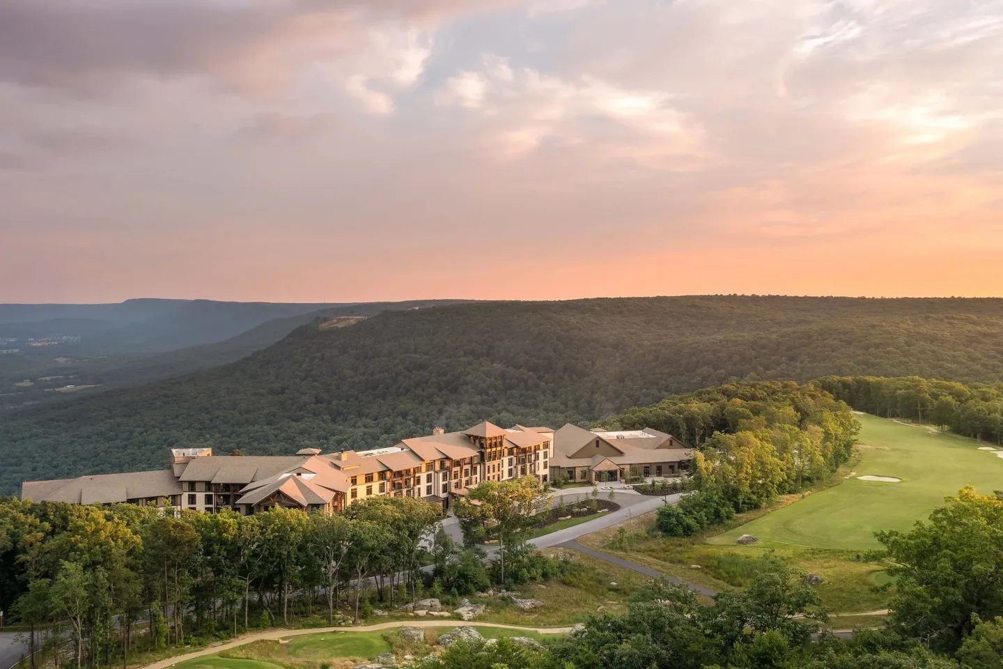 Cloudland at McLemore resort on the ridge of Lookout Mountain at sunset